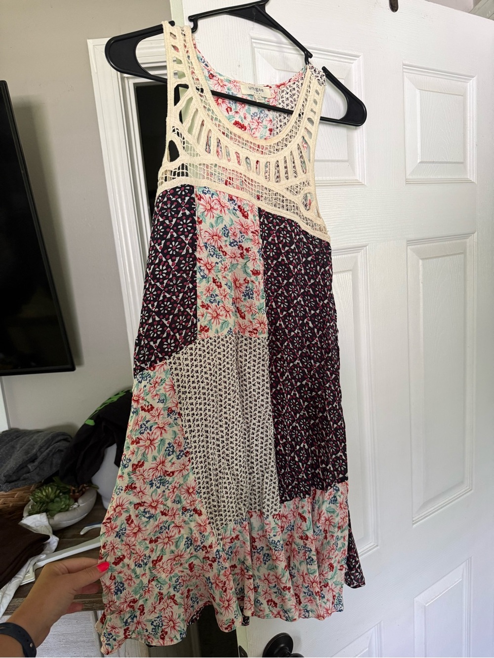 Umgee Crochet Patchwork dress